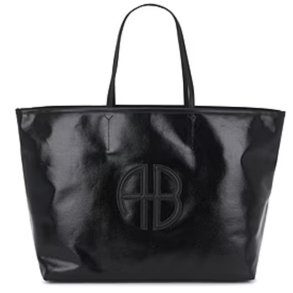 Anine Bing Emma Tote Bag in Black - Picture 1 of 7